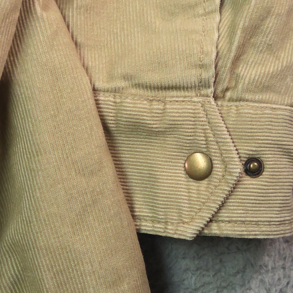Express Field Jacket Mens XL Beige Y2K Utility Safari Corduroy M-65 Gorpcore - Picture 8 of 15